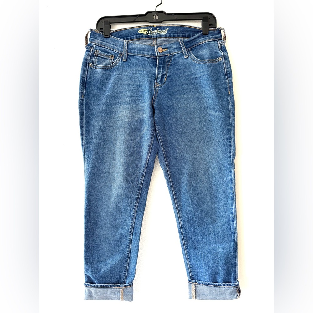 Old Navy Boyfriend Skinny Ankle Mid Rise Blue Denim Jeans Classic Americana - Picture 12 of 12